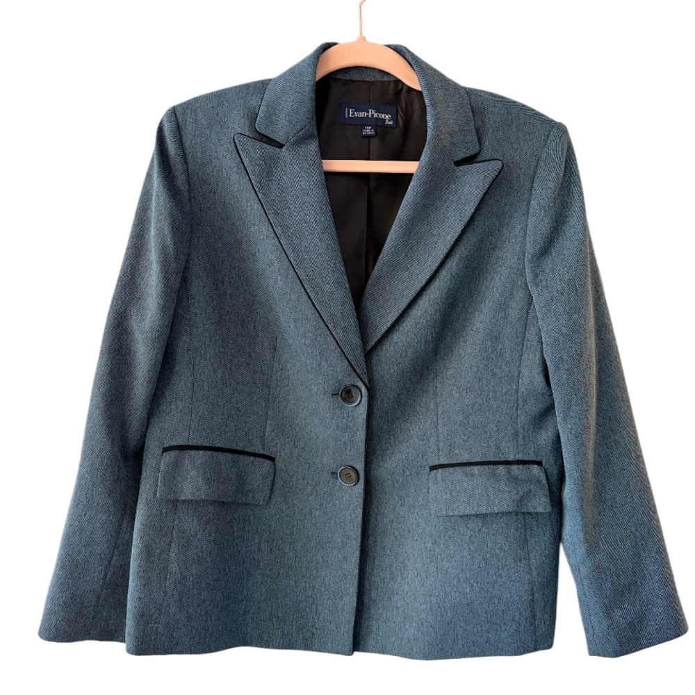 Evan-picone dusty blue blazer size 14p